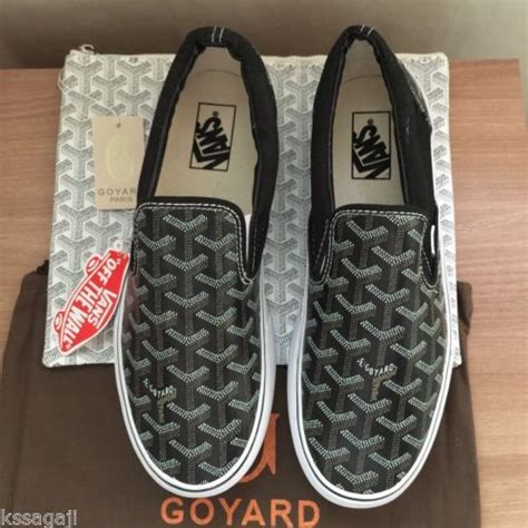 vans x goyard slip on|NEW Vans X Goyard Custom Made Slip.